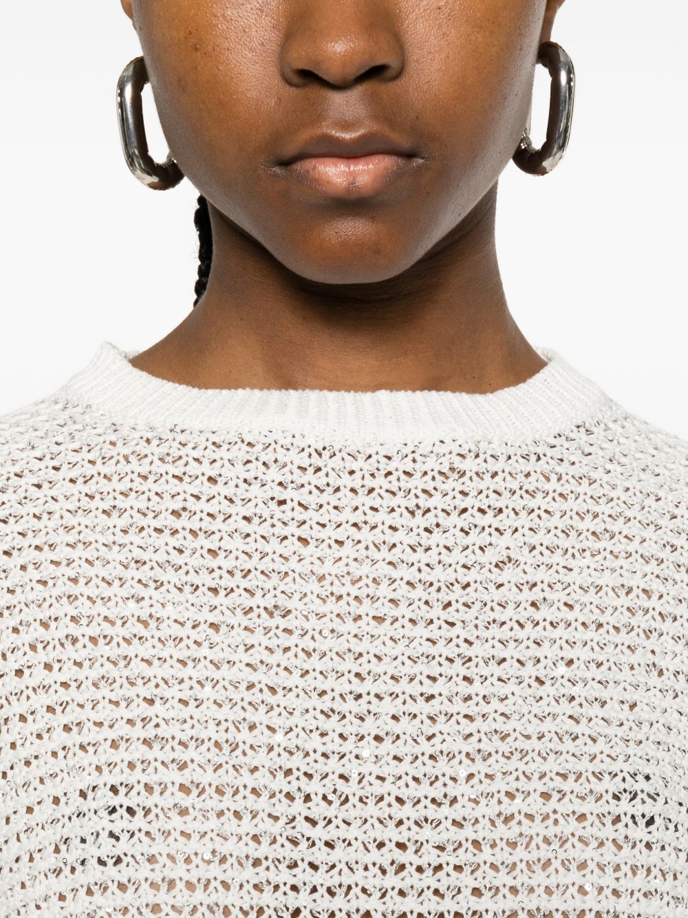 Fabiana Filippi Cotton Crewneck Sweater for Women