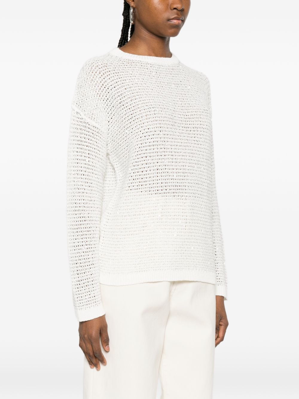 Fabiana Filippi Cotton Crewneck Sweater for Women