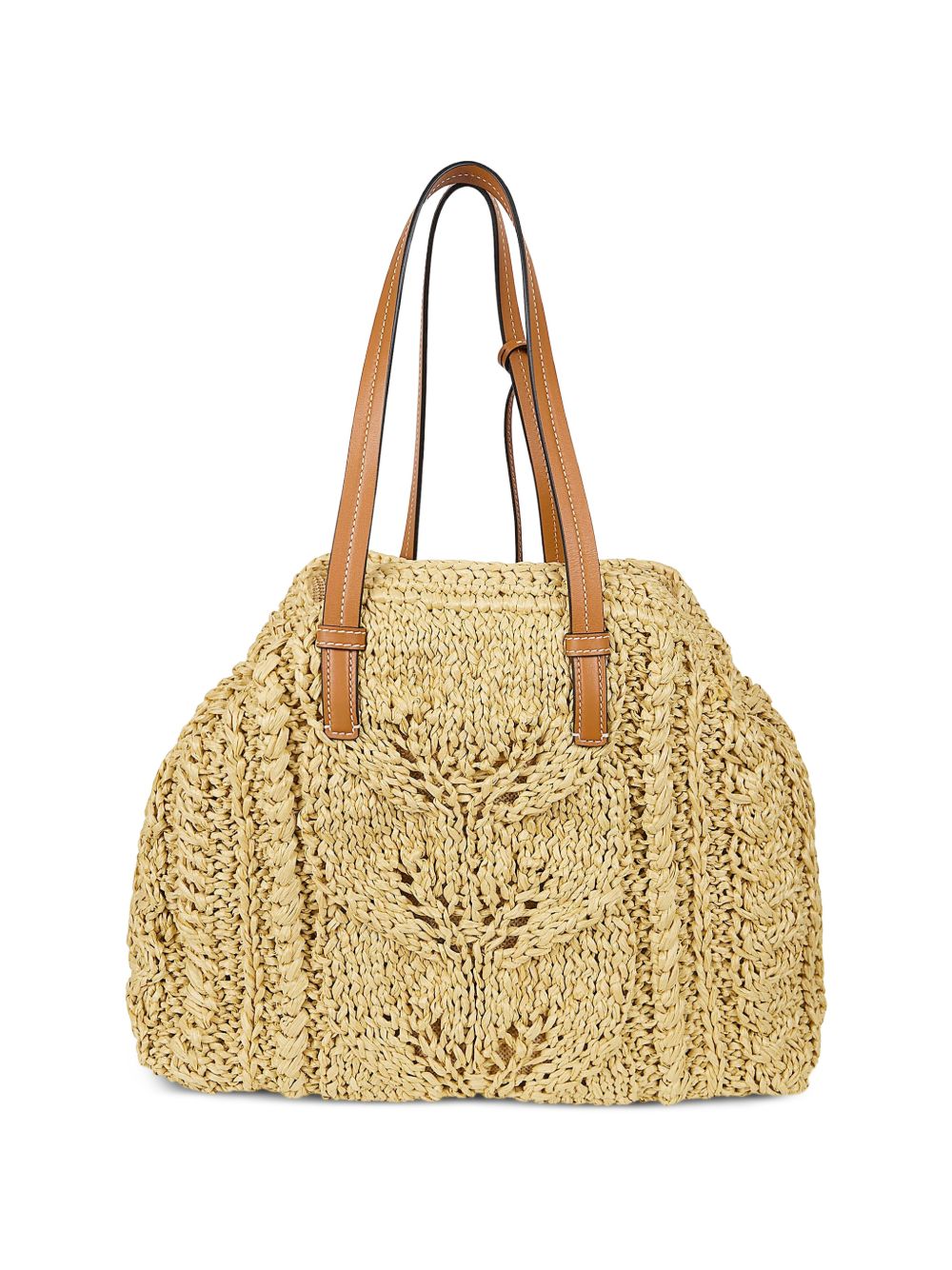 Ermanno Scervino Shopper Bag — Beige Rafia Tote (Women)