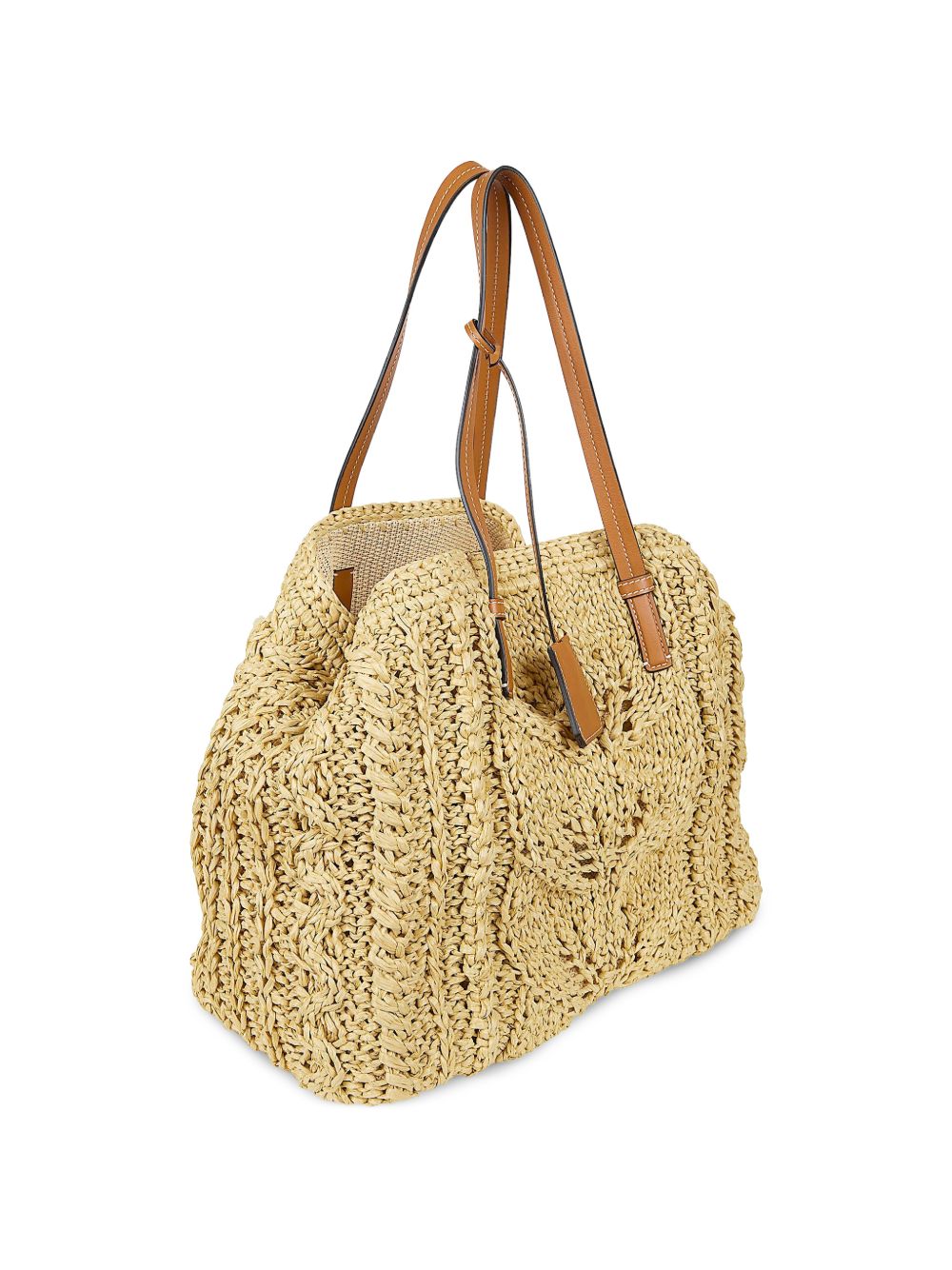 Ermanno Scervino Shopper Bag — Beige Rafia Tote (Women)