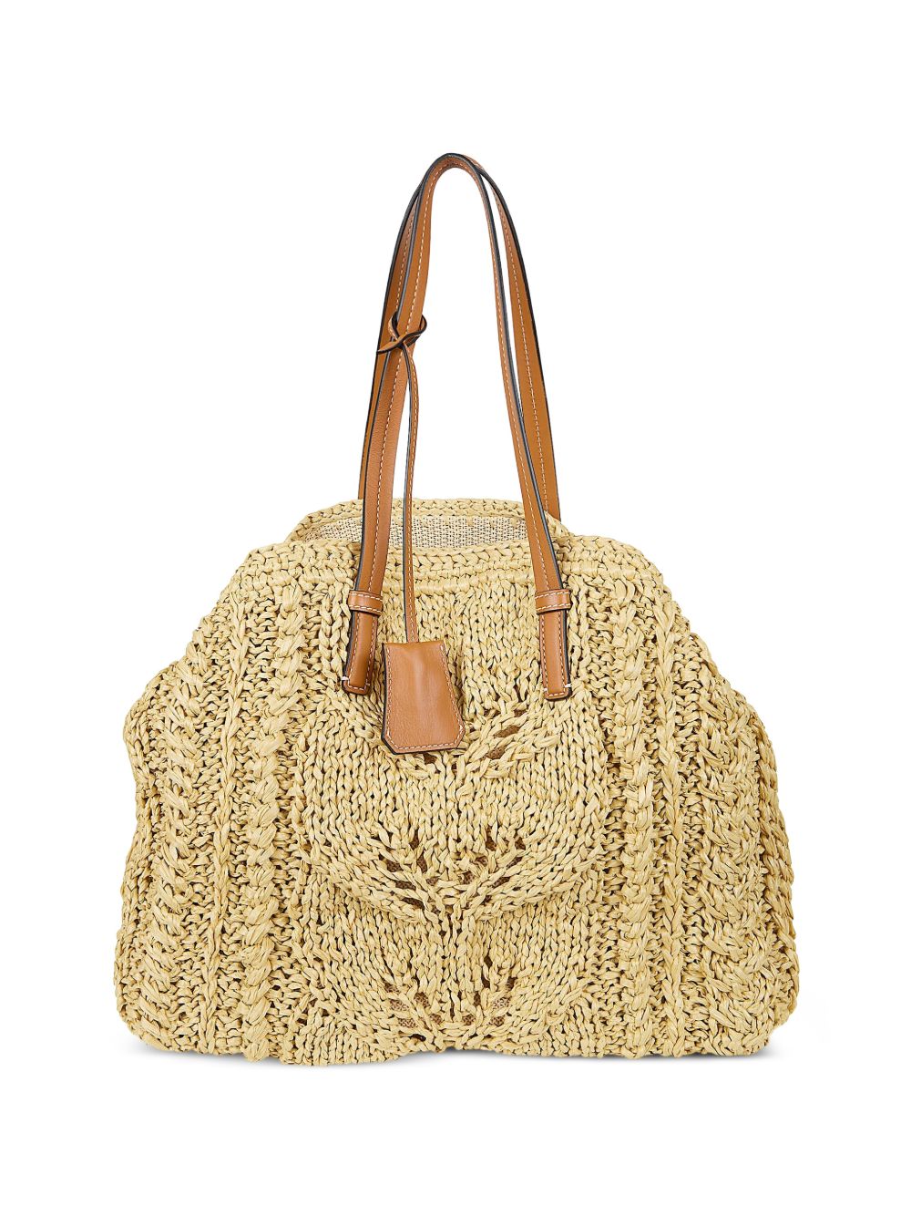 Ermanno Scervino Shopper Bag — Beige Rafia Tote (Women)