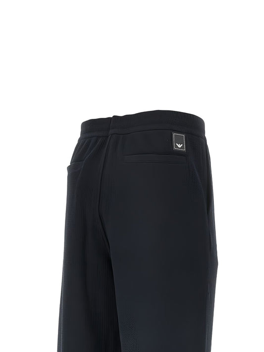 Emporio Armani Trousers — Navy Logo Drawstring (Men)