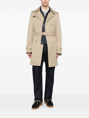 Junya Watanabe Coats for Men — Beige Double-Breasted Coat