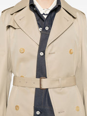 Junya Watanabe Coats for Men — Beige Double-Breasted Coat