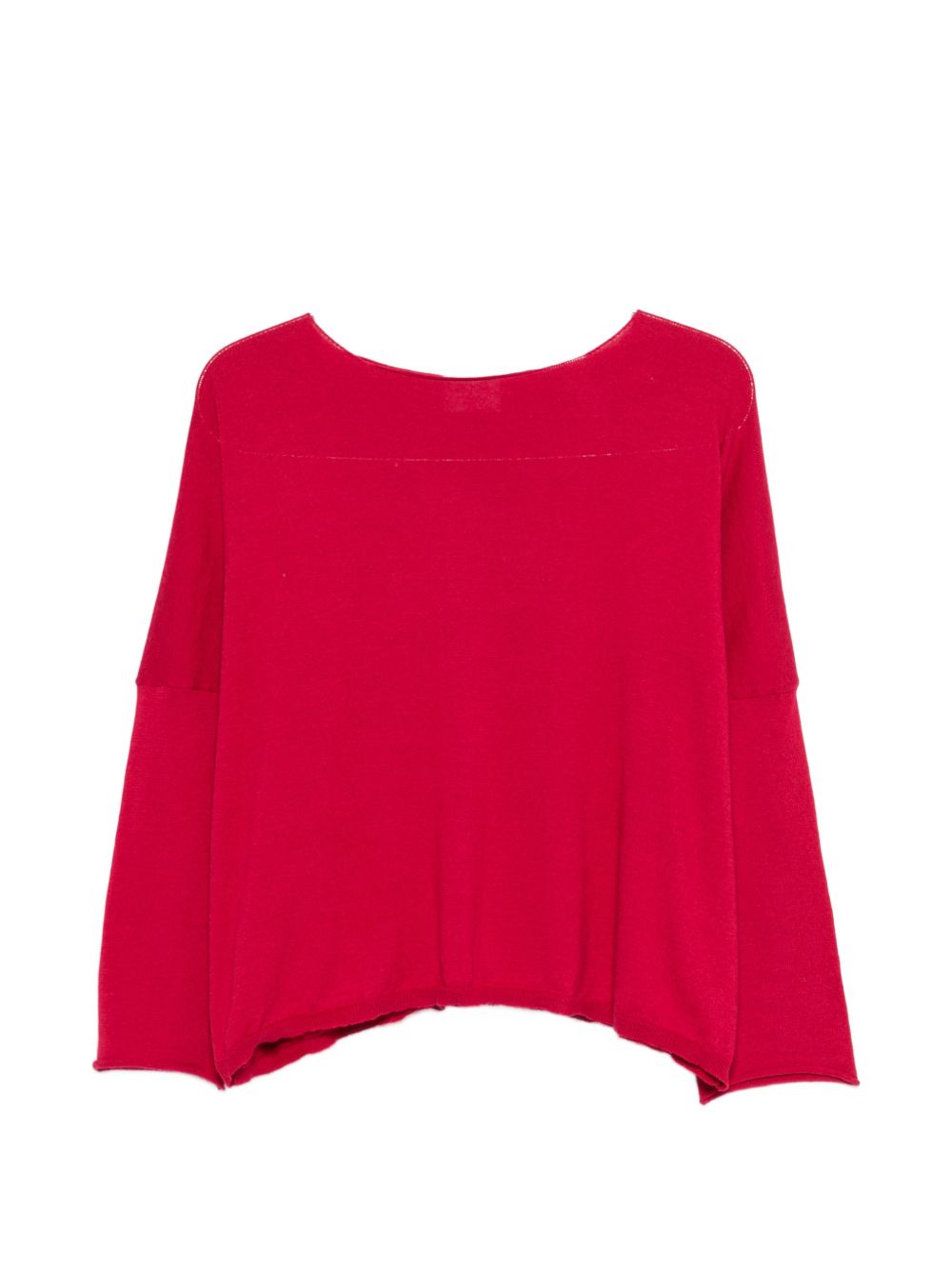 Beyou Cotton Boat-Neck Sweater — Bordeaux Topwear