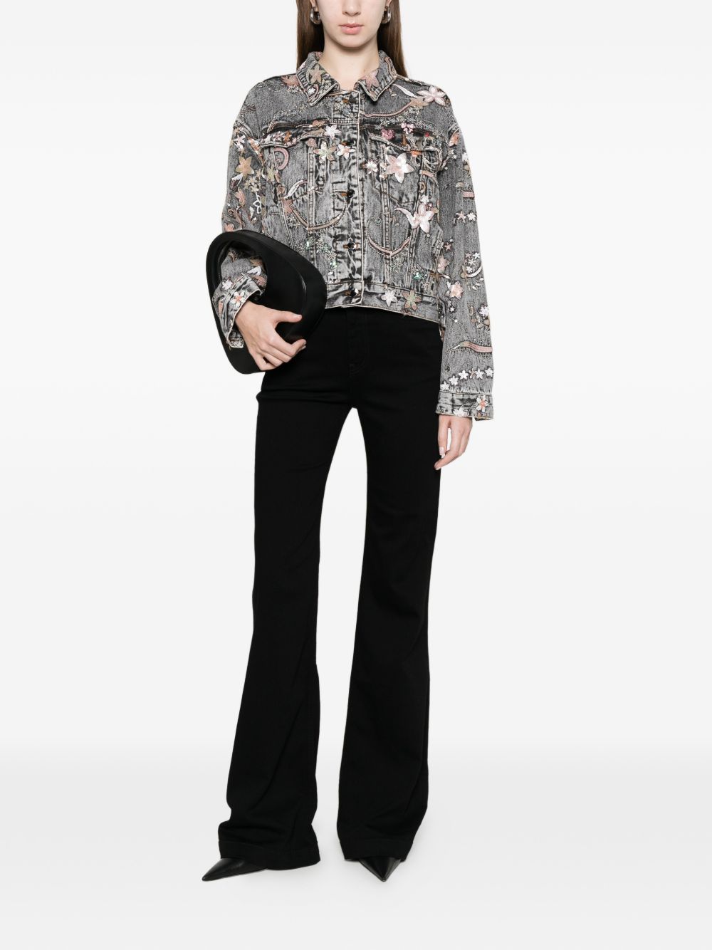 Minime Paris Printed denim jacket