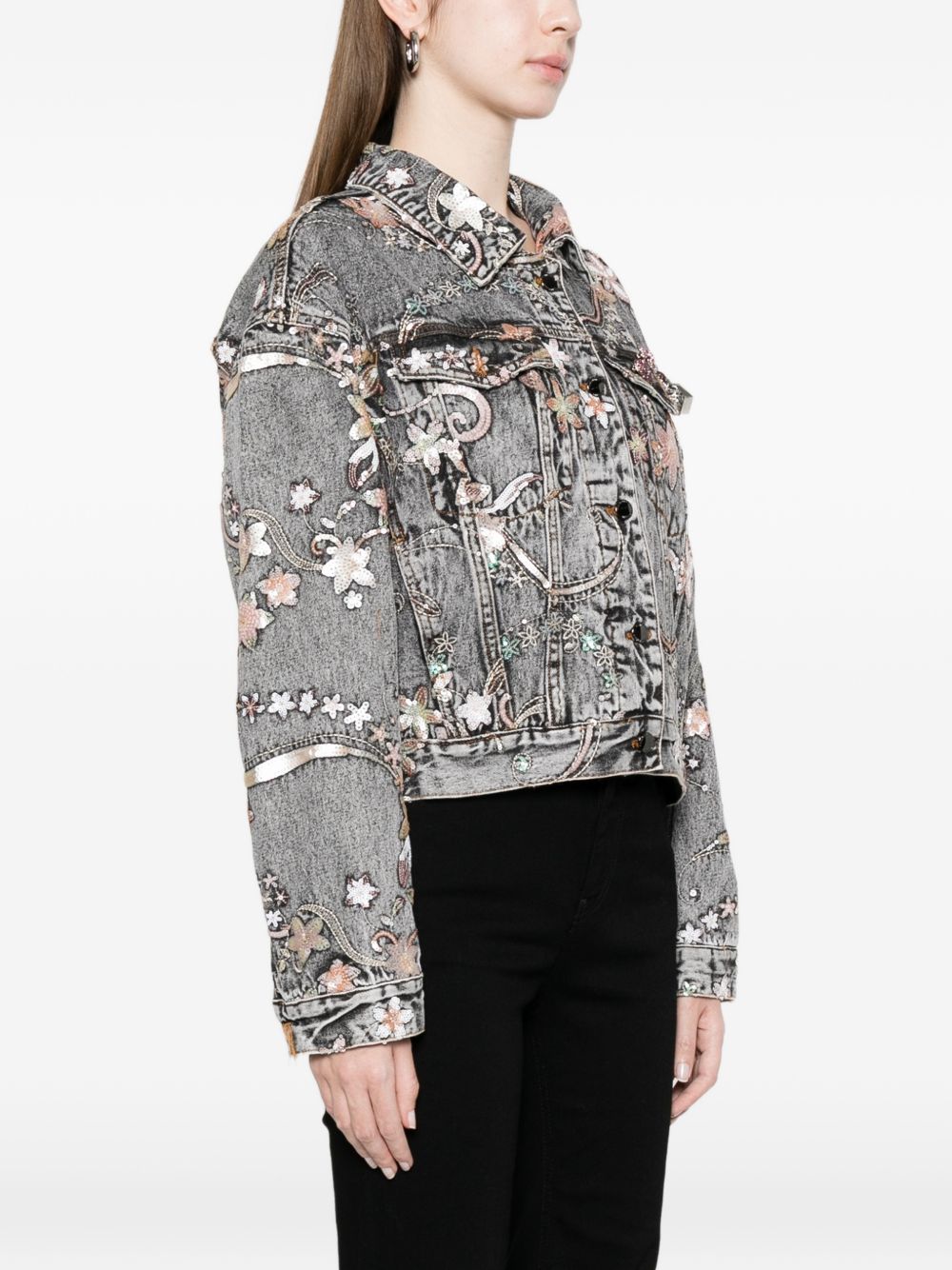 Minime Paris Printed denim jacket