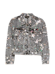 Minime Paris Printed denim jacket