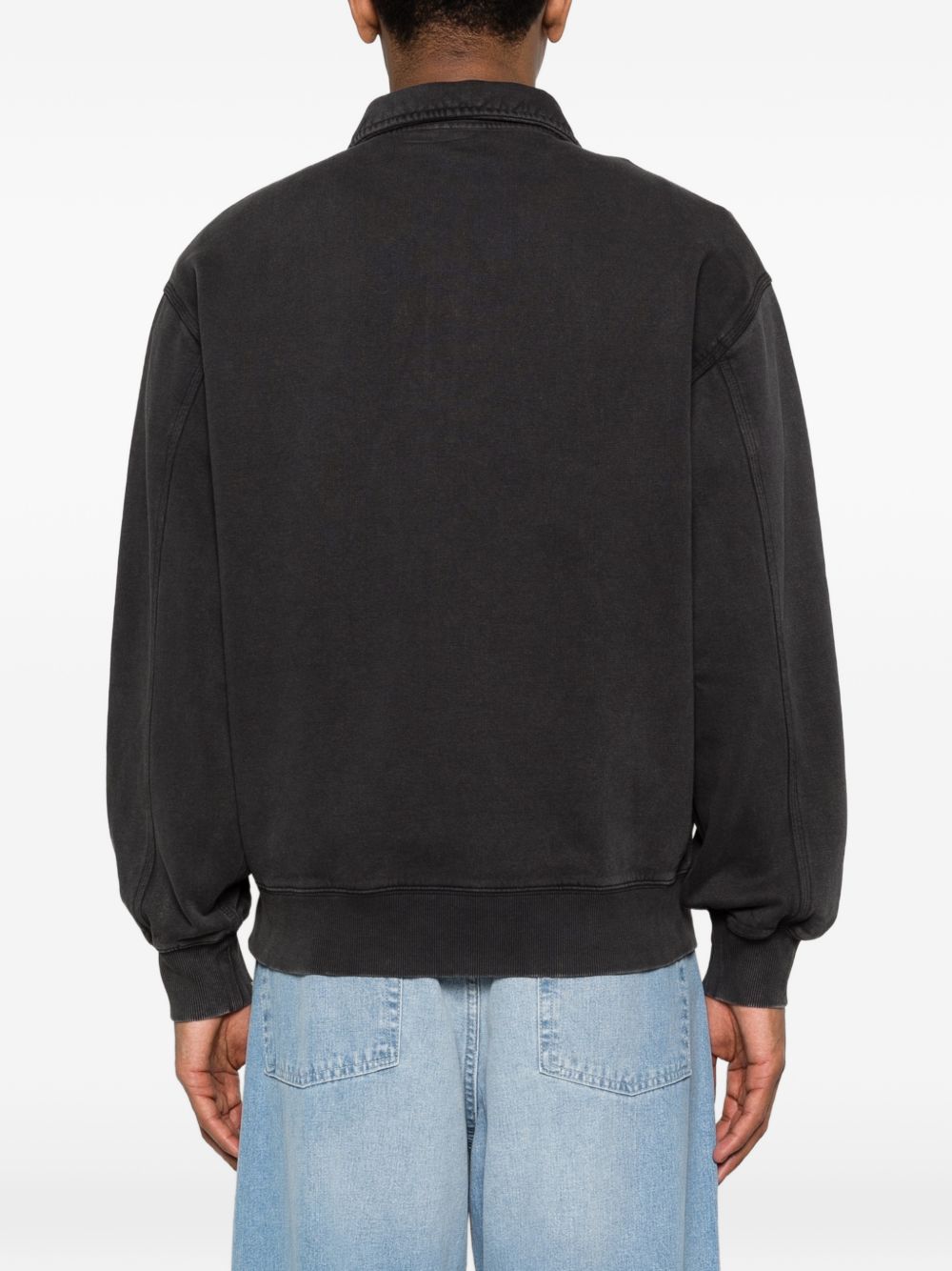 Carhartt Wip Main Sweaters — Black Half‑Zip Top