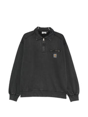 Carhartt Wip Main Sweaters — Black Half‑Zip Top