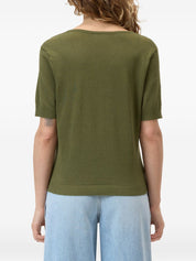 Closed V‑Neck Linen Sweater — Women’s Topwear