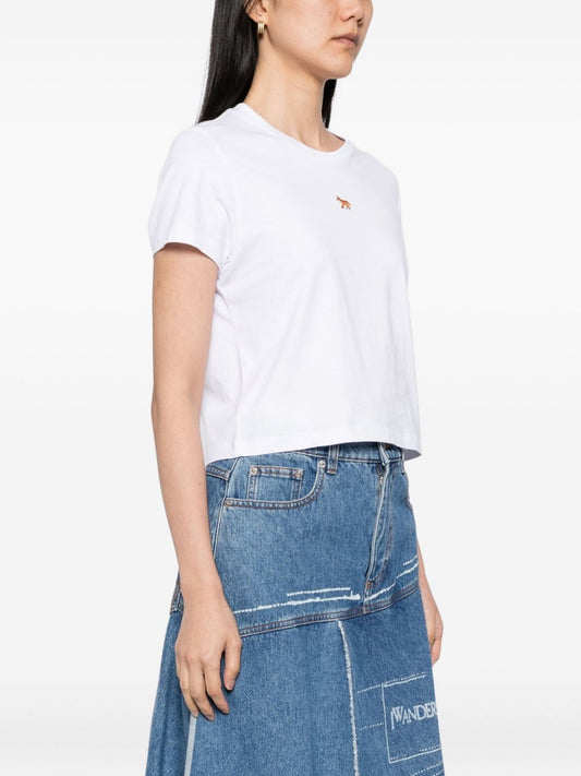 Maison Kitsuné White Cotton T-Shirt — Women's Topwear