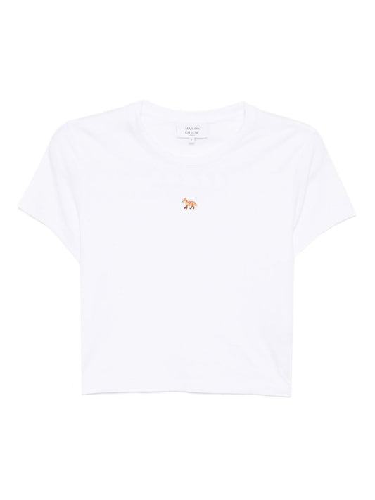 Maison Kitsuné White Cotton T-Shirt — Women's Topwear