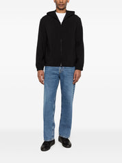 Emporio Armani Black Jackets — Men's Hooded Coat