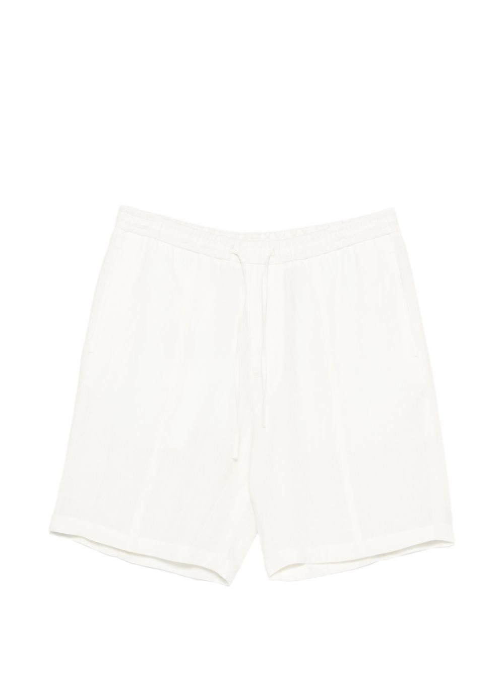 Emporio Armani White Linen Shorts for Men — New In