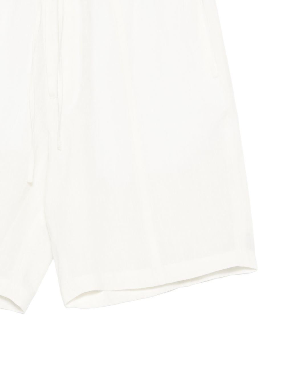 Emporio Armani White Linen Shorts for Men — New In