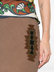 Bazar Deluxe Skirts — Brown Long Skirt, Elastic Waist