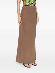 Bazar Deluxe Skirts — Brown Long Skirt, Elastic Waist