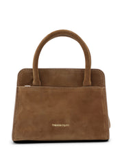 Fabiana Filippi Suede Handbag — Cuoio Top Handle