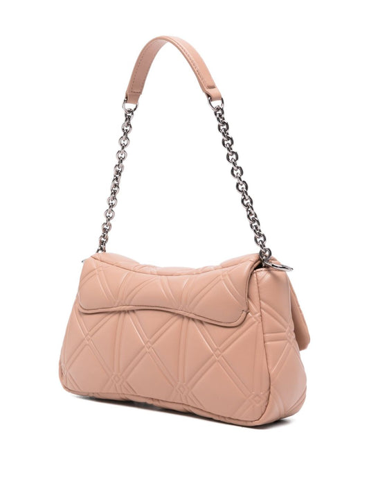 Emporio Armani Medium Leather Shoulder Bag — Beige, New In