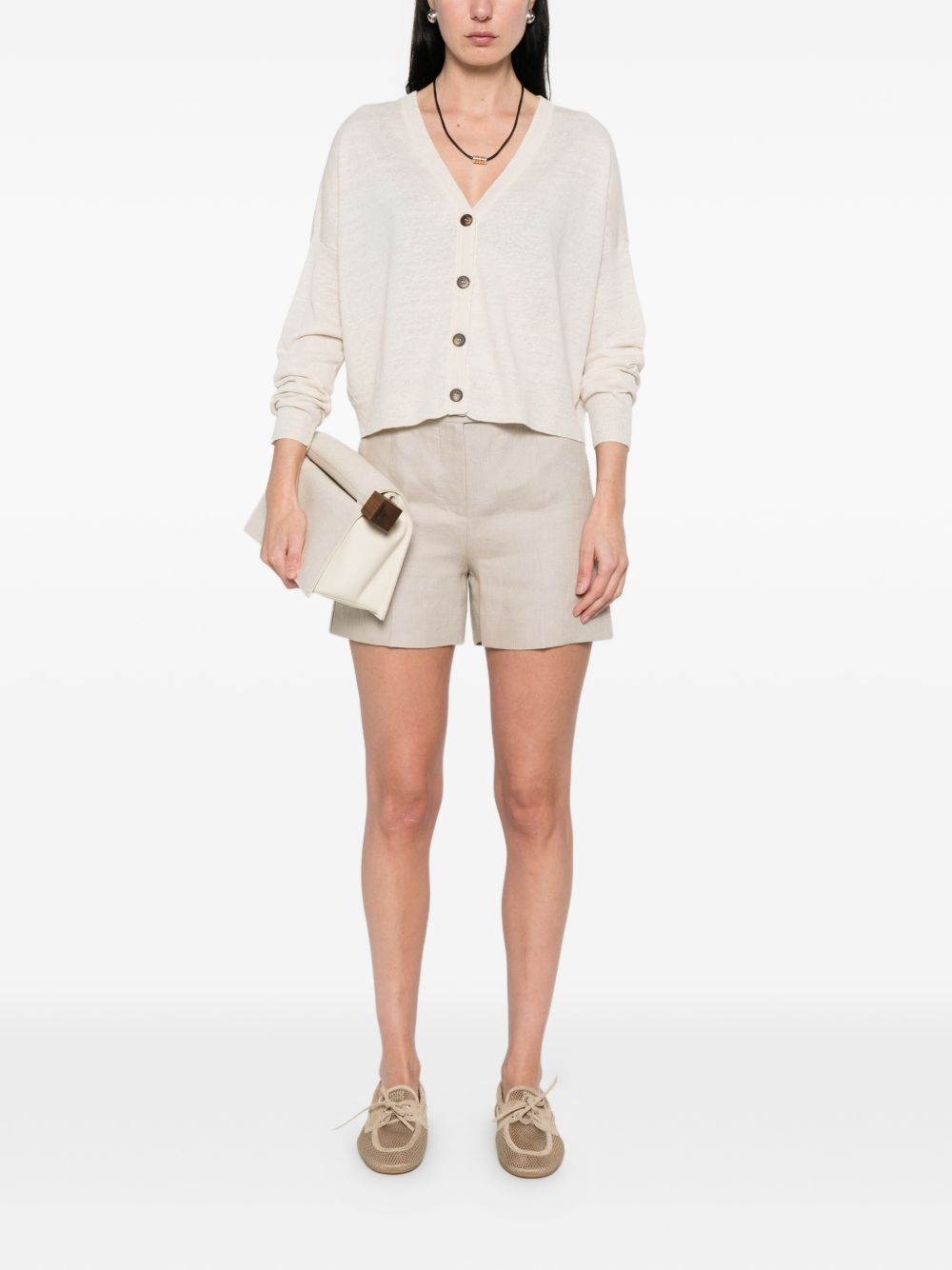 Base Linen and cotton blend cardigan