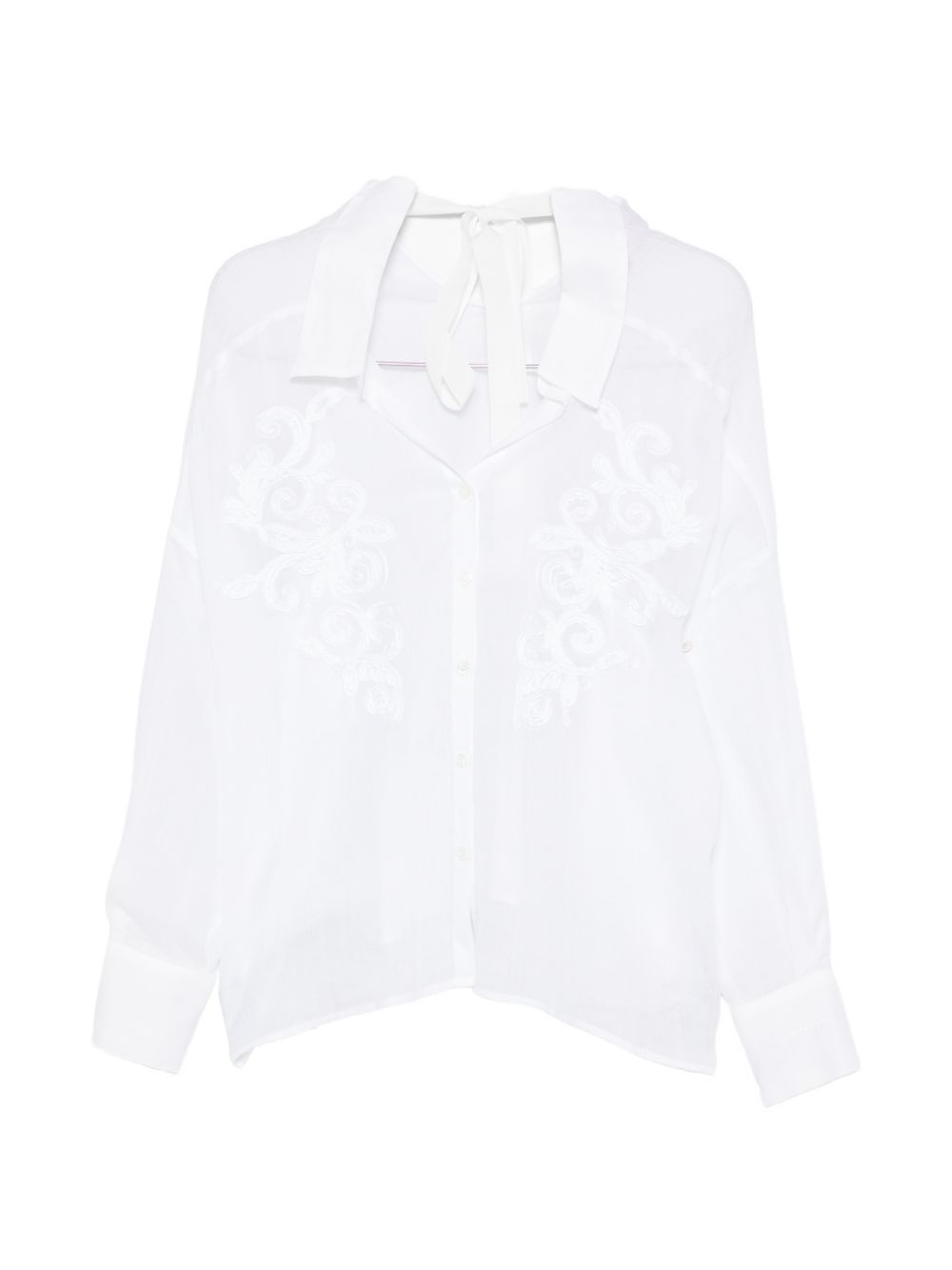 Ermanno Firenze Embroidered Shirt — Women's White Polo