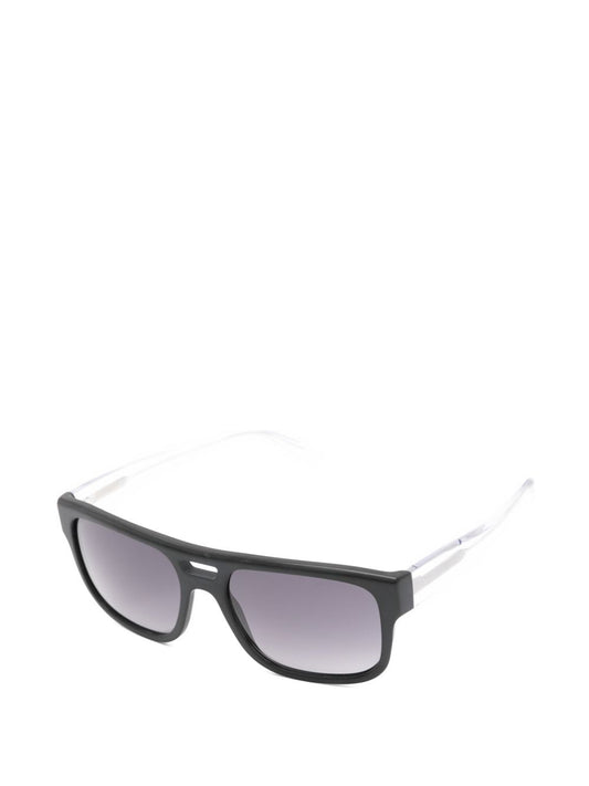 Emporio Armani Sunglasses — Black Rectangle Frame, Men
