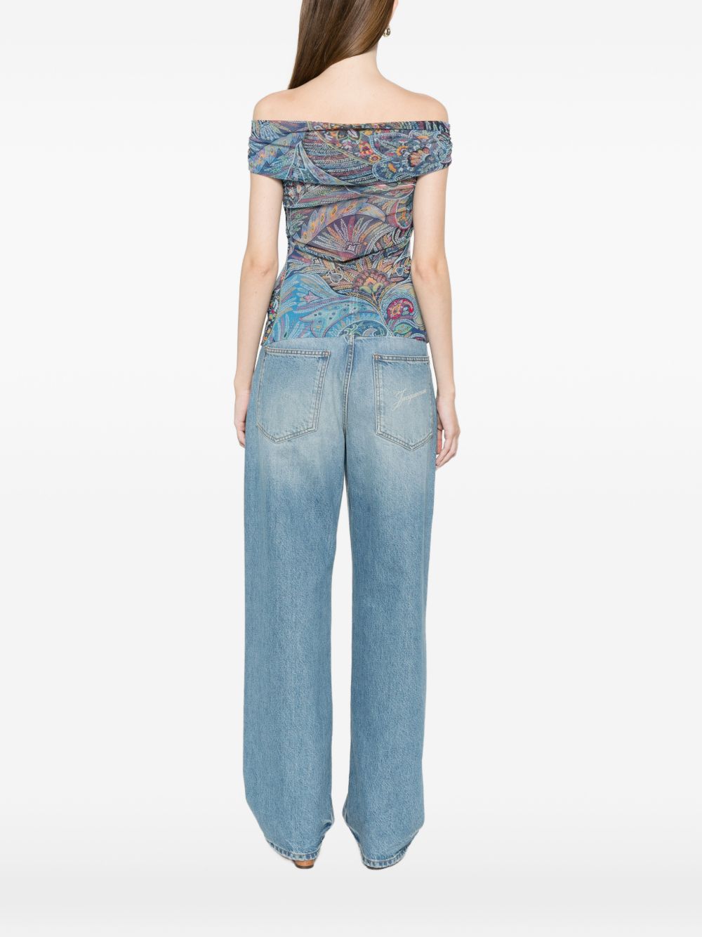 Etro Printed Top — Clear Blue Knot Detail (New In)