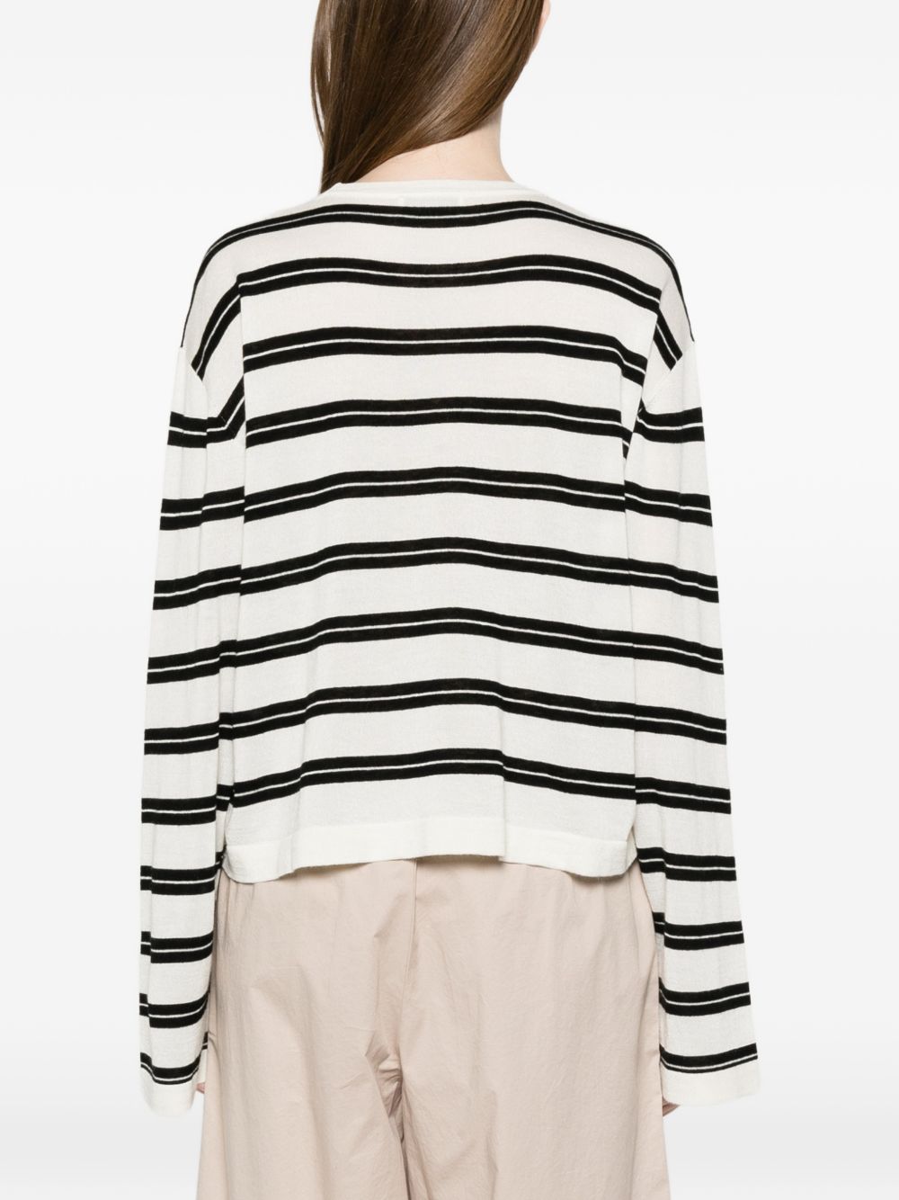 Soft Goat Cashmere & Silk Stripe Sweater — New In
