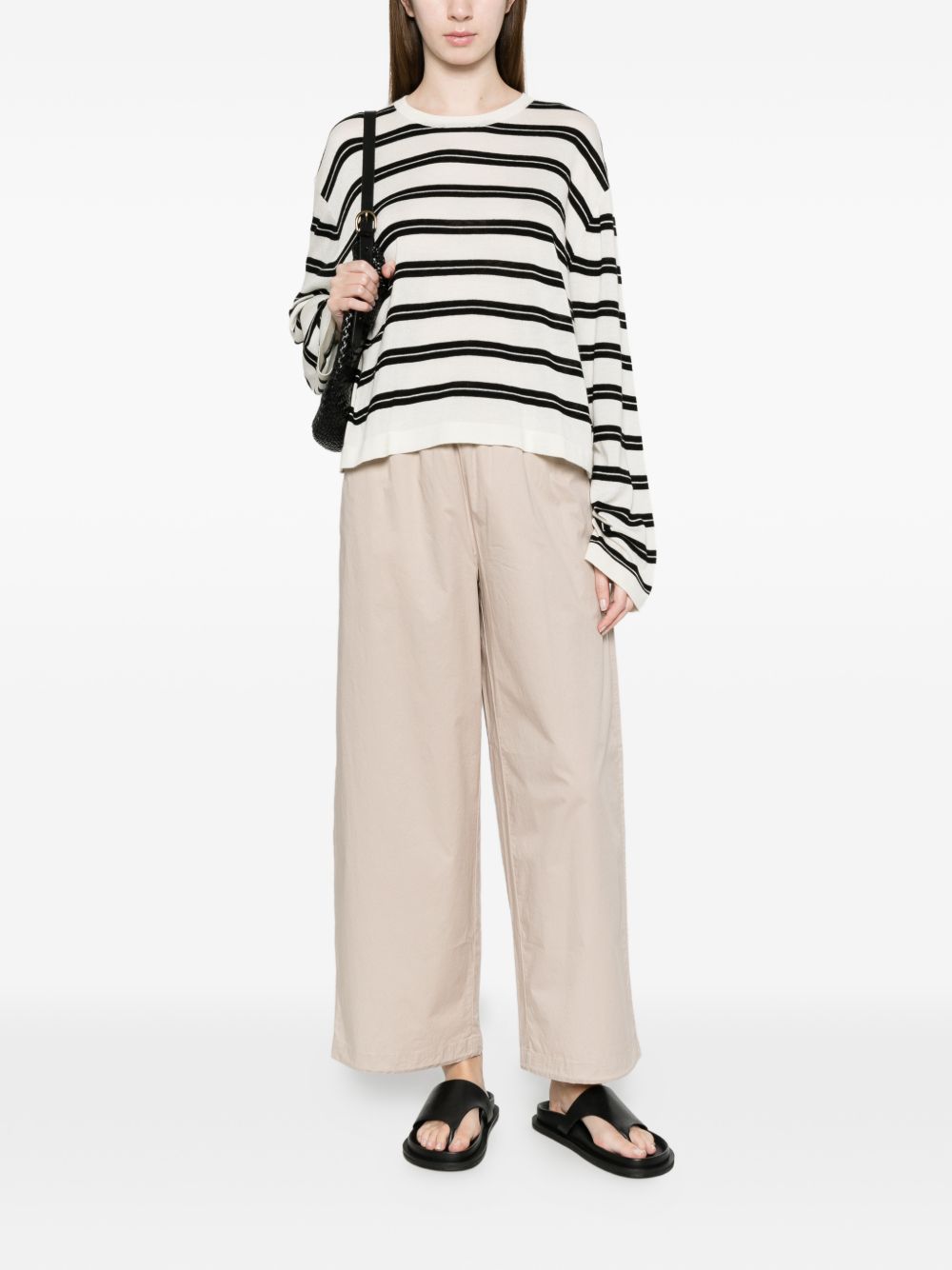 Soft Goat Cashmere & Silk Stripe Sweater — New In