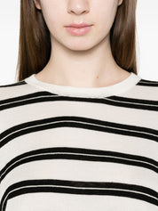 Soft Goat Cashmere & Silk Stripe Sweater — New In