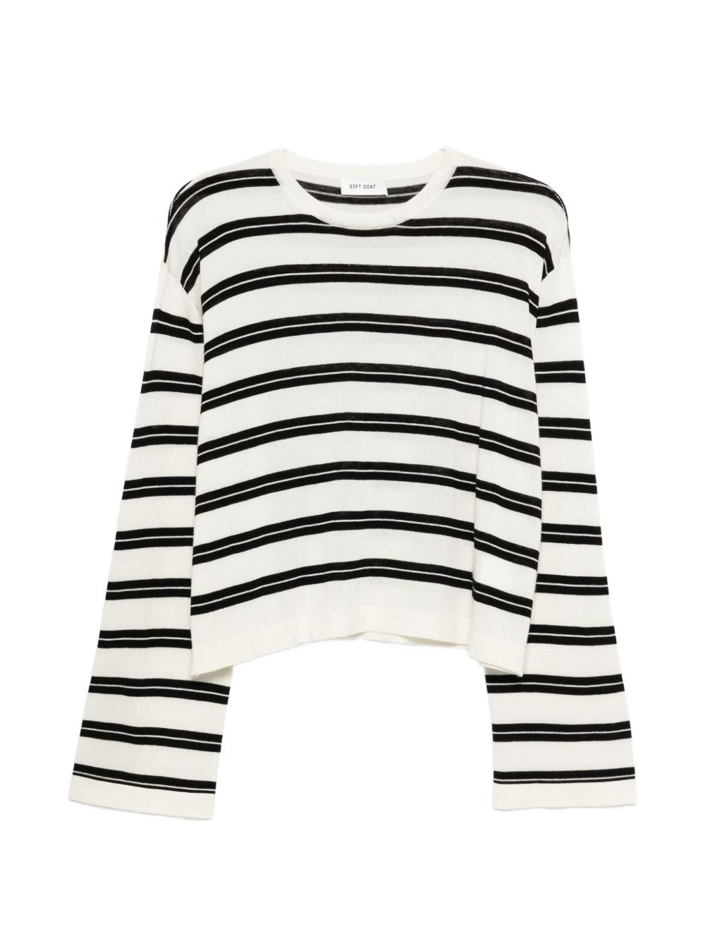 Soft Goat Cashmere & Silk Stripe Sweater — New In