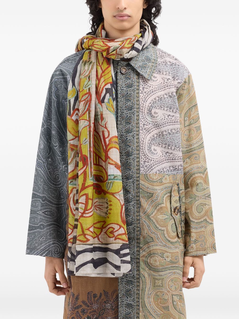 Pierre Louis Mascia Scarves — Printed Silk & Cotton Scarf