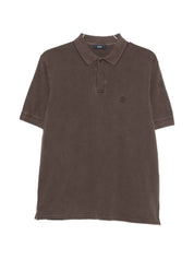 HERNO Logo Cotton Polo Shirt for Men — Brown Topwear