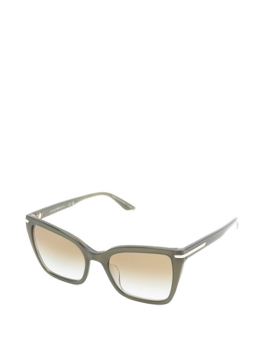Emporio Armani Sunglasses — Green Cat‑Eye Frames
