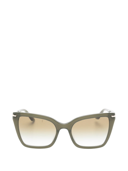 Emporio Armani Sunglasses — Green Cat‑Eye Frames