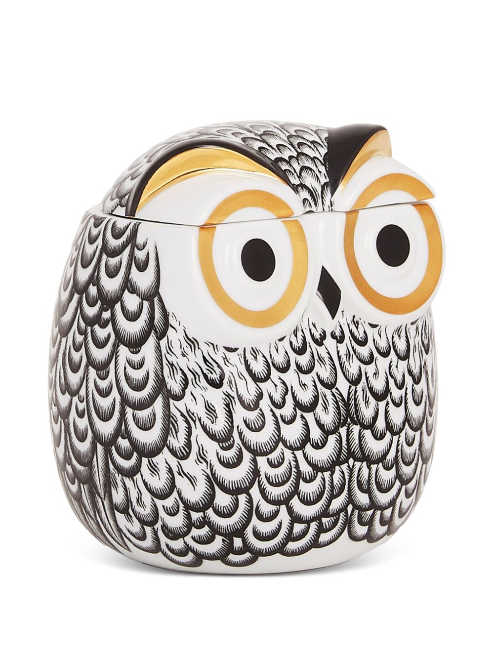 Fornasetti White Accessories — Civetta Jar, 12cm