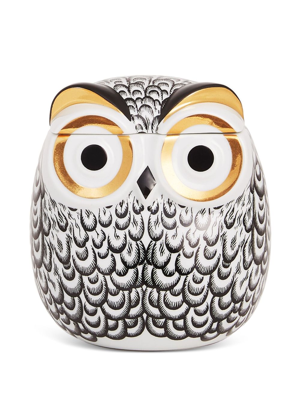 Fornasetti White Accessories — Civetta Jar, 12cm