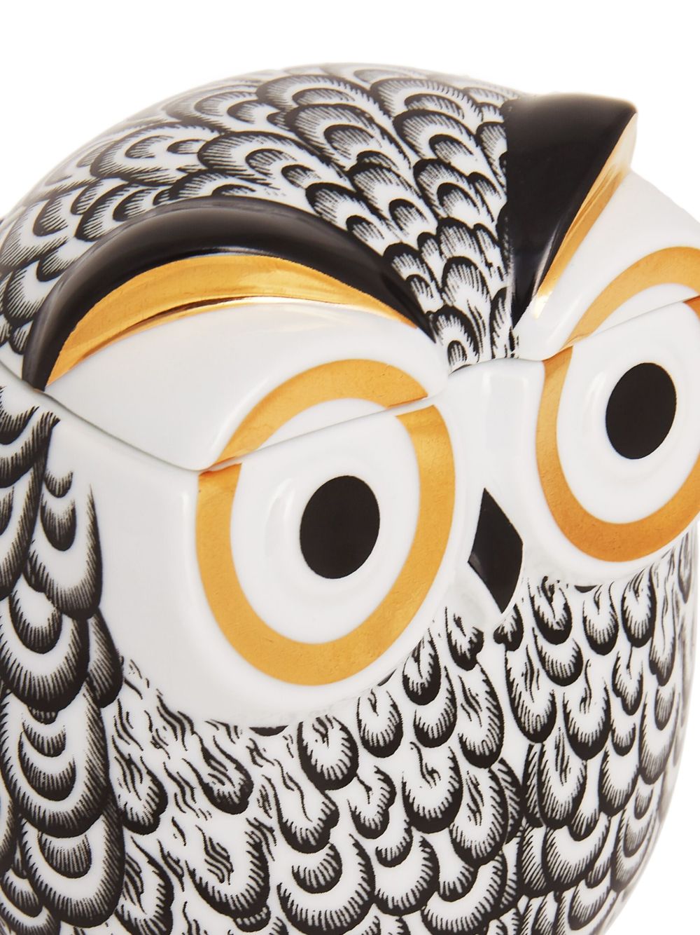 Fornasetti White Accessories — Civetta Jar, 12cm