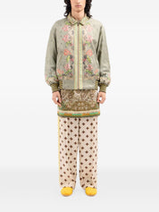 Pierre Louis Mascia Printed Silk Bomber Jacket — Women’s