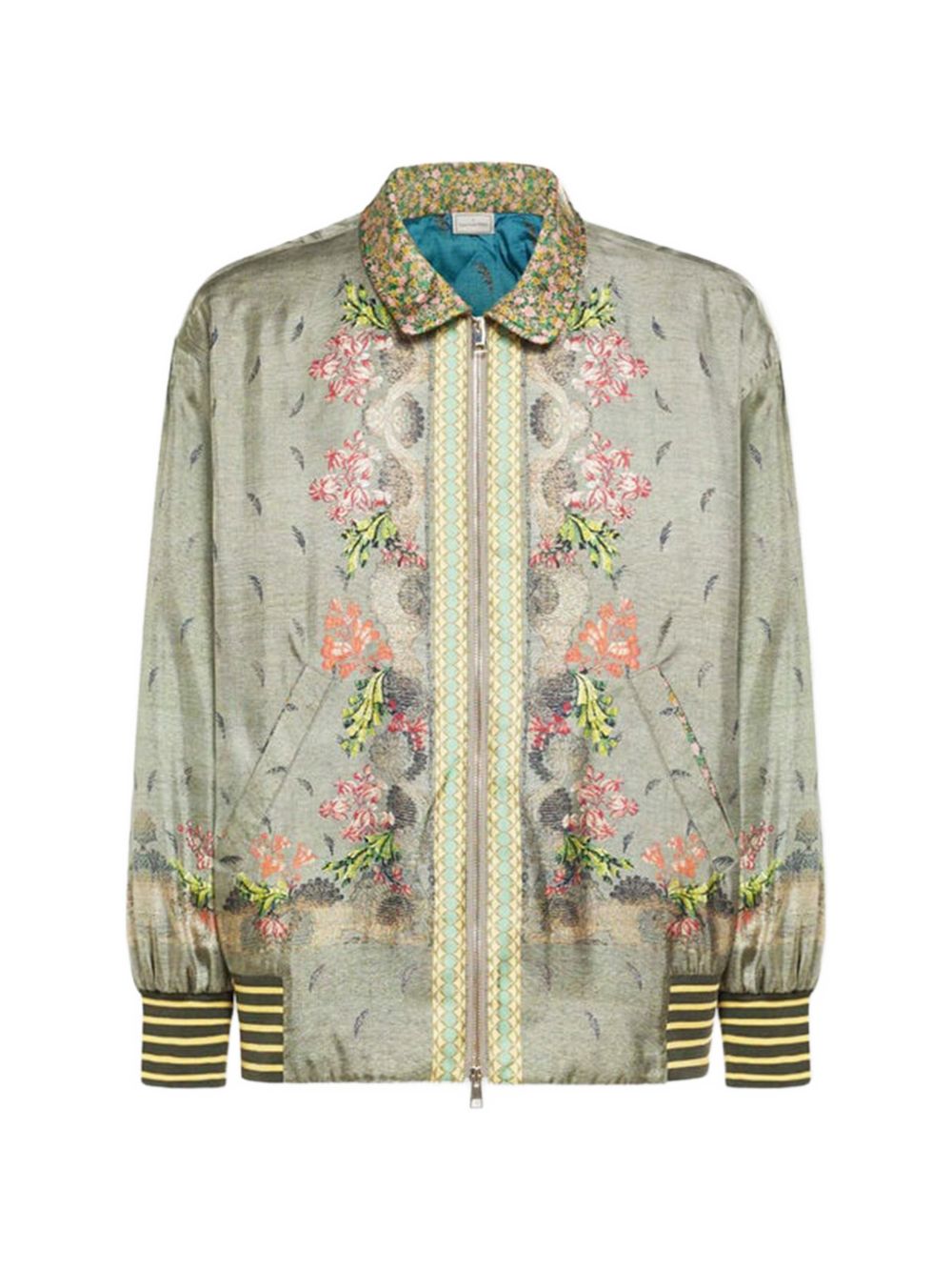 Pierre Louis Mascia Printed Silk Bomber Jacket — Women’s