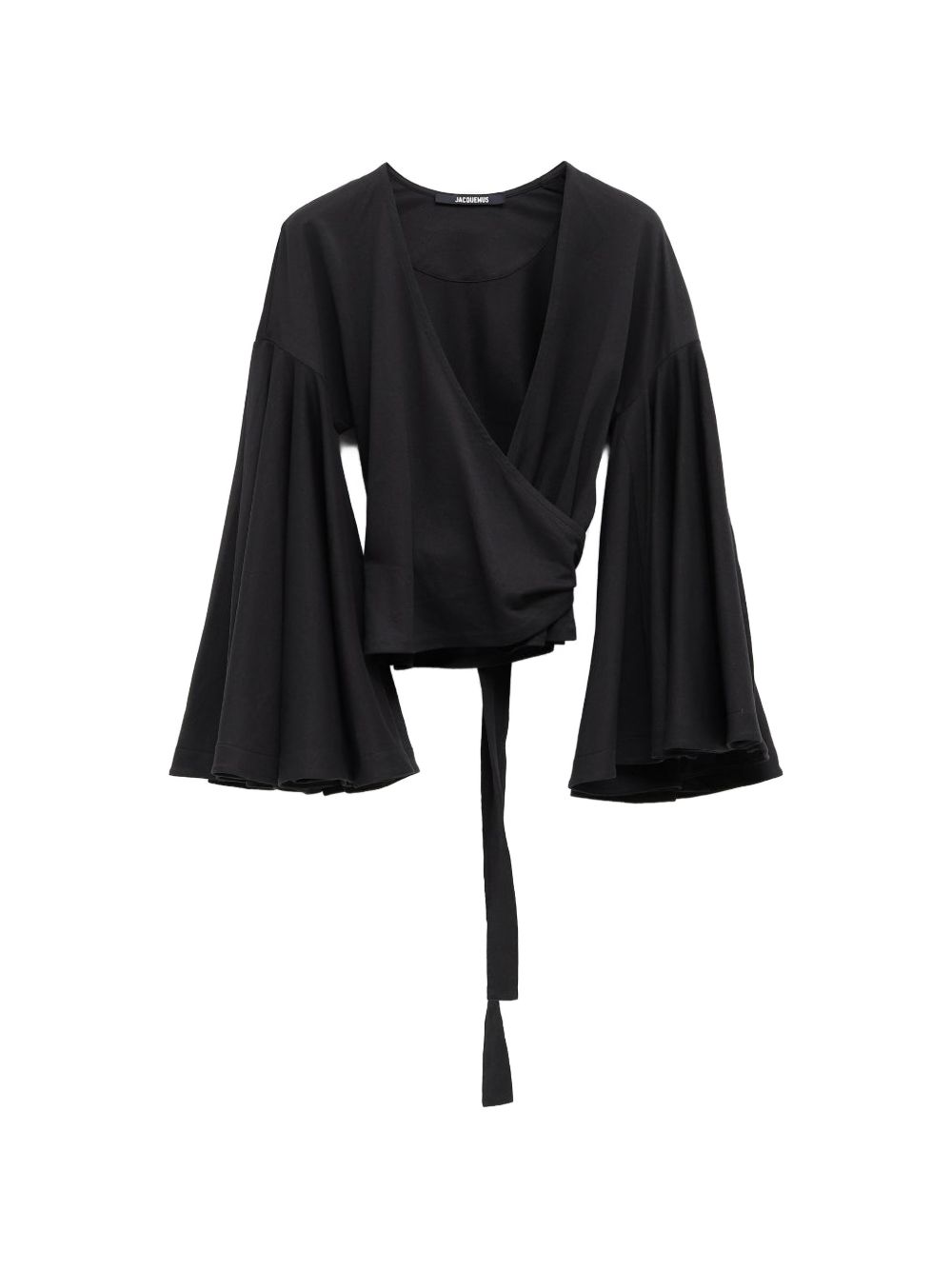 JACQUEMUS La Cache Coeur Ventadou Top — Black Wrap