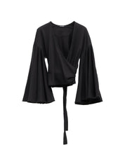 JACQUEMUS La Cache Coeur Ventadou Top — Black Wrap