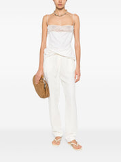 Fabiana Filippi Line Blend Trousers — White, €420