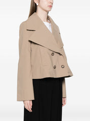 Emporio Armani Jackets — Beige Double‑Breasted Cotton