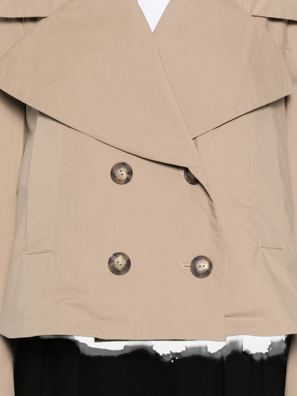 Emporio Armani Jackets — Beige Double‑Breasted Cotton