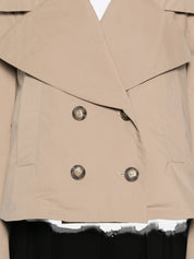Emporio Armani Jackets — Beige Double‑Breasted Cotton