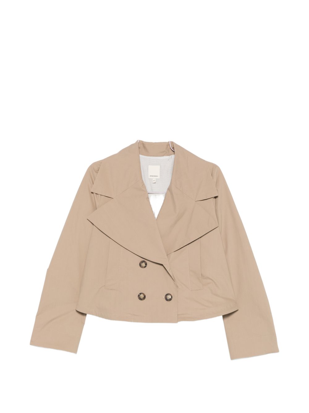 Emporio Armani Jackets — Beige Double‑Breasted Cotton