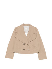 Emporio Armani Jackets — Beige Double‑Breasted Cotton