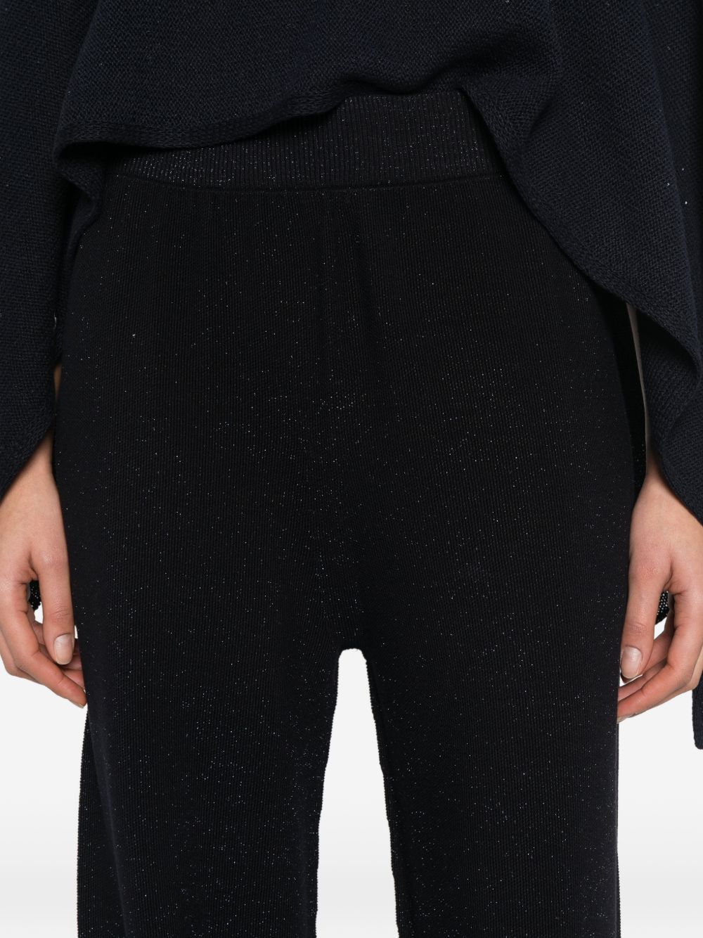 Fabiana Filippi Trousers — Blue Glitter Cotton | Luxury